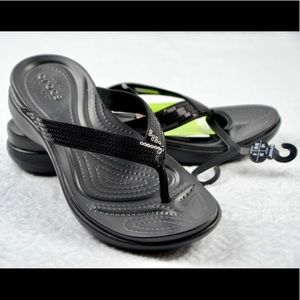 Crocs Capri V Sequin Flip Flops